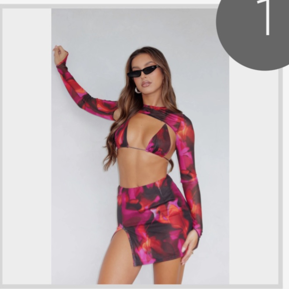 White Fox Boutique Red and Black Set